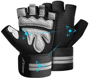 TriDeer Workout Weight Lifting Gloves for Women Men with Wrist Straps